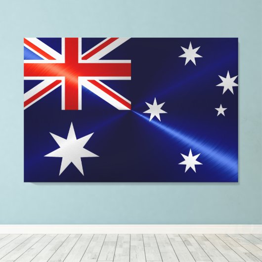 Australische vlag canvas afdruk (Insitu (Houten vloer))
