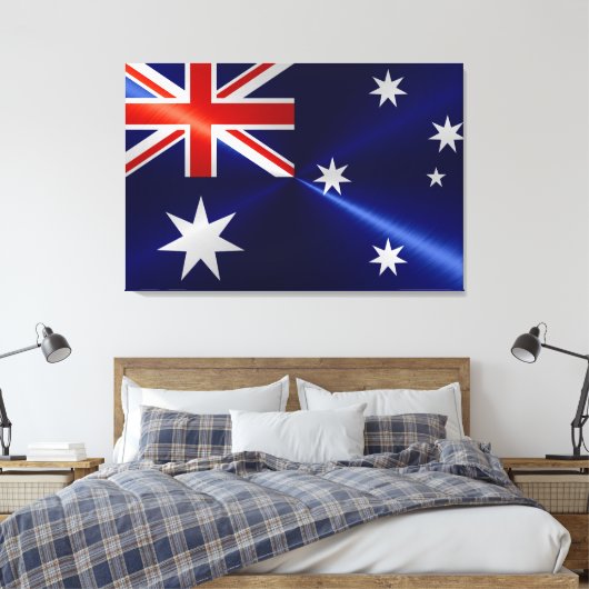 Australische vlag canvas afdruk (Insitu (Slaapkamer))