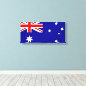 Australische vlag canvas afdruk (Insitu (Houten vloer))
