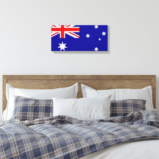 Australische vlag canvas afdruk (Insitu (Slaapkamer))