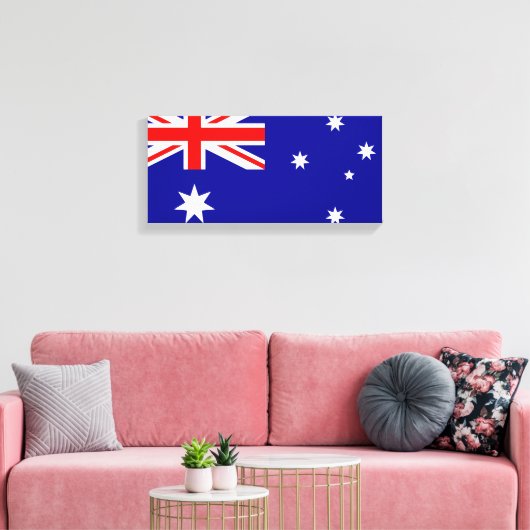 Australische vlag canvas afdruk (Insitu (Woonkamer))