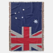 Australische vlag: Carbon Fibre Chrome Decor Deken (Voorkant Verticaal)