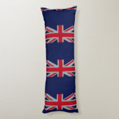 Australische vlag: Carbon Fibre Chrome Decor Lichaamskussen (Achterkant (Verticaal))