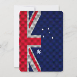Australische vlag - Carbon Fibre Chrome Style