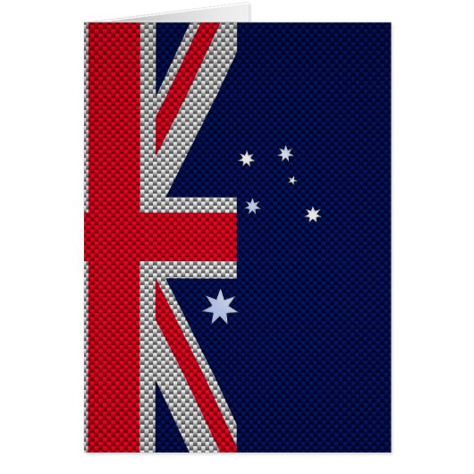 Australische vlag - Carbon Fibre Chrome Style (Voorkant)