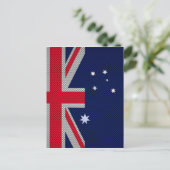 Australische vlag - Carbon Fibre Chrome Style Briefkaart (Staand voorkant)