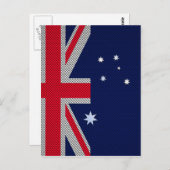 Australische vlag - Carbon Fibre Chrome Style Briefkaart (Voorkant / Achterkant)
