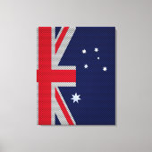 Australische vlag - Carbon Fibre Chrome Style Canvas Afdruk (Voorkant)
