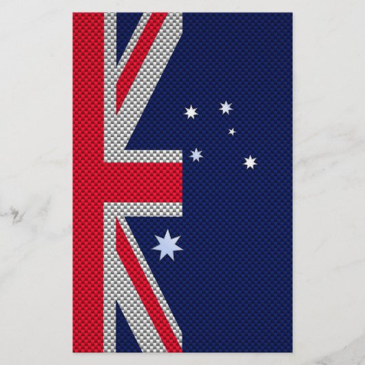 Australische vlag - Carbon Fibre Chrome Style Flyer (Voorkant)