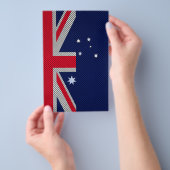 Australische vlag - Carbon Fibre Chrome Style Flyer (Hand)