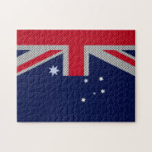 Australische vlag - Carbon Fibre Chrome Style Legpuzzel (Horizontaal)