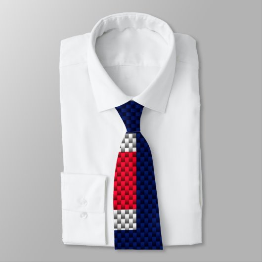 Australische vlag - Carbon Fibre Chrome Style Stropdas (Gebonden)