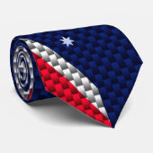 Australische vlag - Carbon Fibre Chrome Style Stropdas (Opgerold)