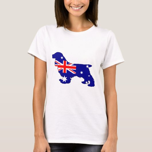 Australische vlag - Cocker Spaniel T-shirt (Voorkant)