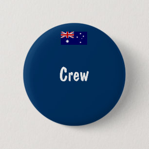 Australische Vlag Crew Knop Ronde Button 5,7 Cm