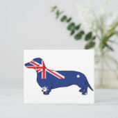 Australische vlag Dachshund Briefkaart (Staand voorkant)