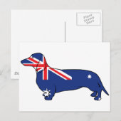 Australische vlag Dachshund Briefkaart (Voorkant / Achterkant)