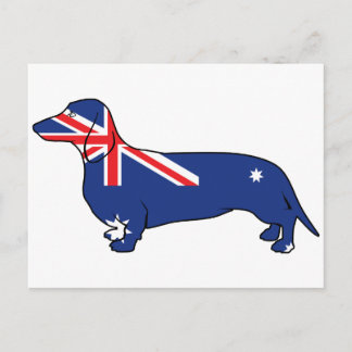 Australische vlag Dachshund Briefkaart