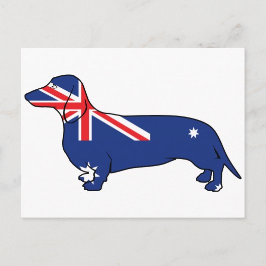 Australische vlag Dachshund Briefkaart (Voorkant)