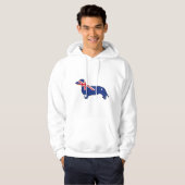 Australische vlag Dachshund Hoodie (Voorkant volledig)