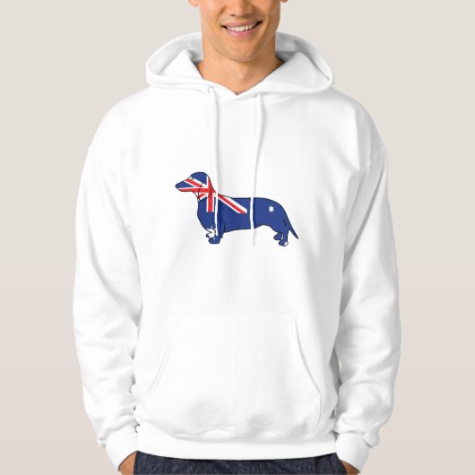 Australische vlag Dachshund Hoodie (Voorkant)
