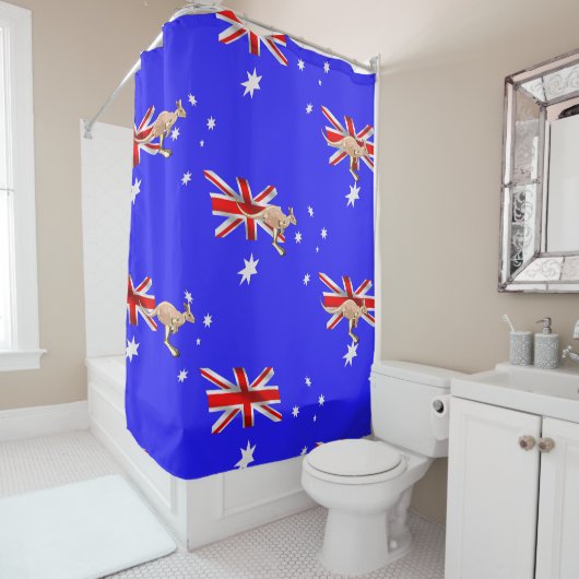 Australische vlag douchegordijn (In situ)