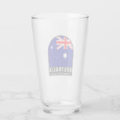 Australische vlag Embleem met vervorming Glas (Achterkant)