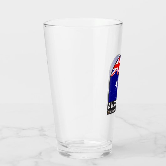 Australische vlag Embleem met vervorming Glas (Rechts)
