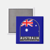 Australische vlag Embleem met vervorming Magneet (Voorkant / Achterkant)