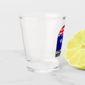 Australische vlag Embleem  met vervorming Shot Glas (Links)