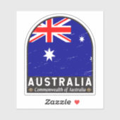 Australische vlag Embleem met vervorming Sticker (Vel)