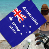Australische vlag en Australië reizen, vakantie/sp Golfhanddoek