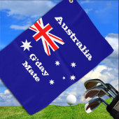 Australische vlag en Australië reizen, vakantie/sp Golfhanddoek