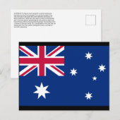 Australische vlag en betekenis briefkaart (Voorkant / Achterkant)