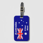 Australische vlag en G-day Mate bagage / Australië Bagagelabel (Voorkant (verticaal))