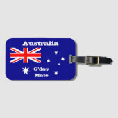 Australische vlag en G-day Mate bagage / Australië Bagagelabel (Voorkant (horizontaal))
