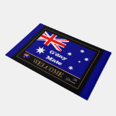 Australische vlag en G-day Mate mats, sport /Welco Deurmat (Schuin)