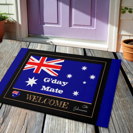 Australische vlag en G-day Mate mats, sport /Welco Deurmat