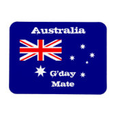Australische vlag en G-day Mate, vakantie- en spor Magneet (Horizontaal)