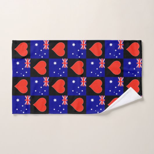 Australische vlag en Heart Pattern Australische Pr Handdoek (Handdoek)