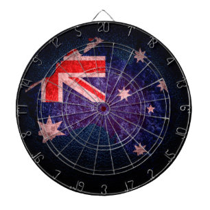 Australische vlag en kaart #2 dartbord