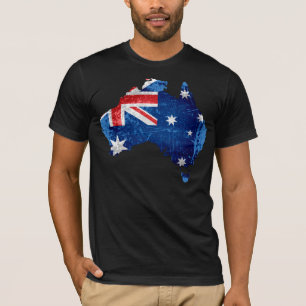 Australische vlag en kaart #2 t-shirt