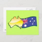Australische vlag en kaart aussie (Voorkant / Achterkant)