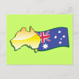 Australische vlag en kaart aussie