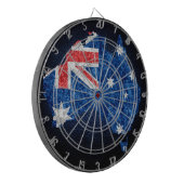Australische vlag en kaart dartbord (Voorkant Links)