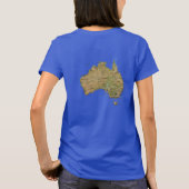 Australische vlag en Kaart dk T-Shirt (Achterkant)