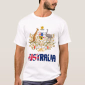 Australische vlag en wapenschild t-shirt (Voorkant)