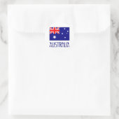 Australische vlag en Word Ronde Sticker (Tas)