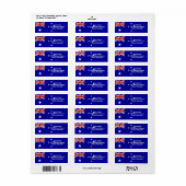 Australische vlag etiket (Full Sheet)