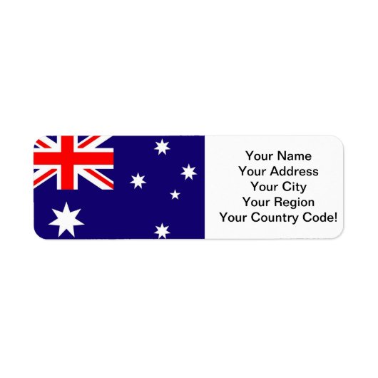 Australische vlag etiket (Voorkant)